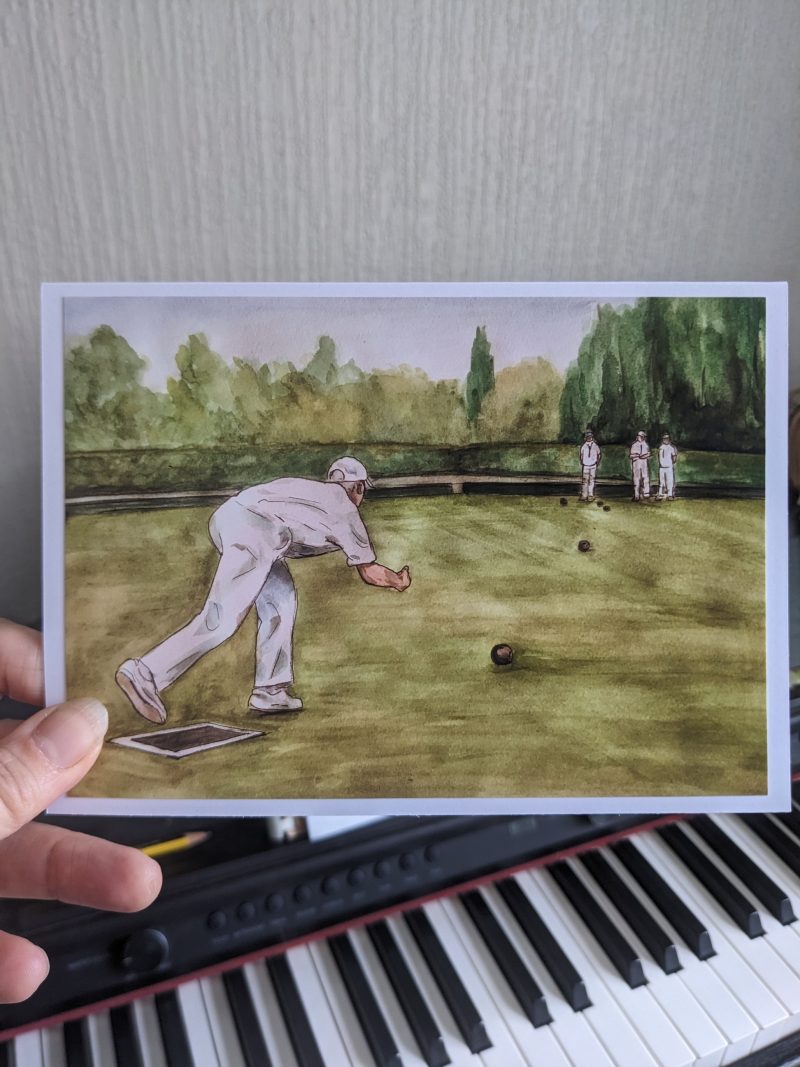 Crown Green Bowling Art Card