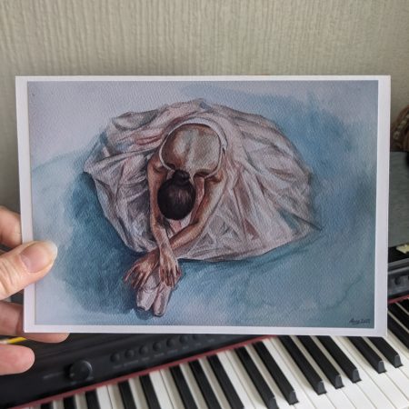Ballerina Watercolour Art Card