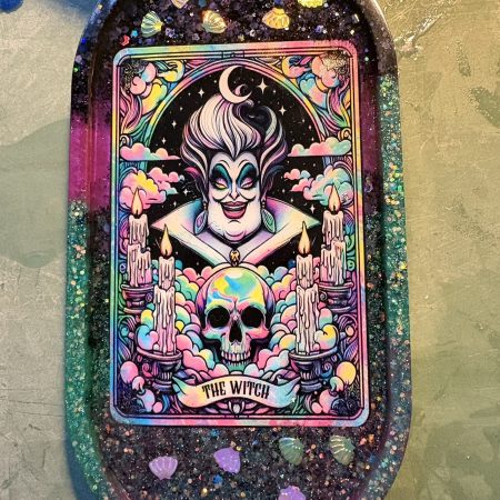 Handmade Gothic Witch Resin Trinket Tray