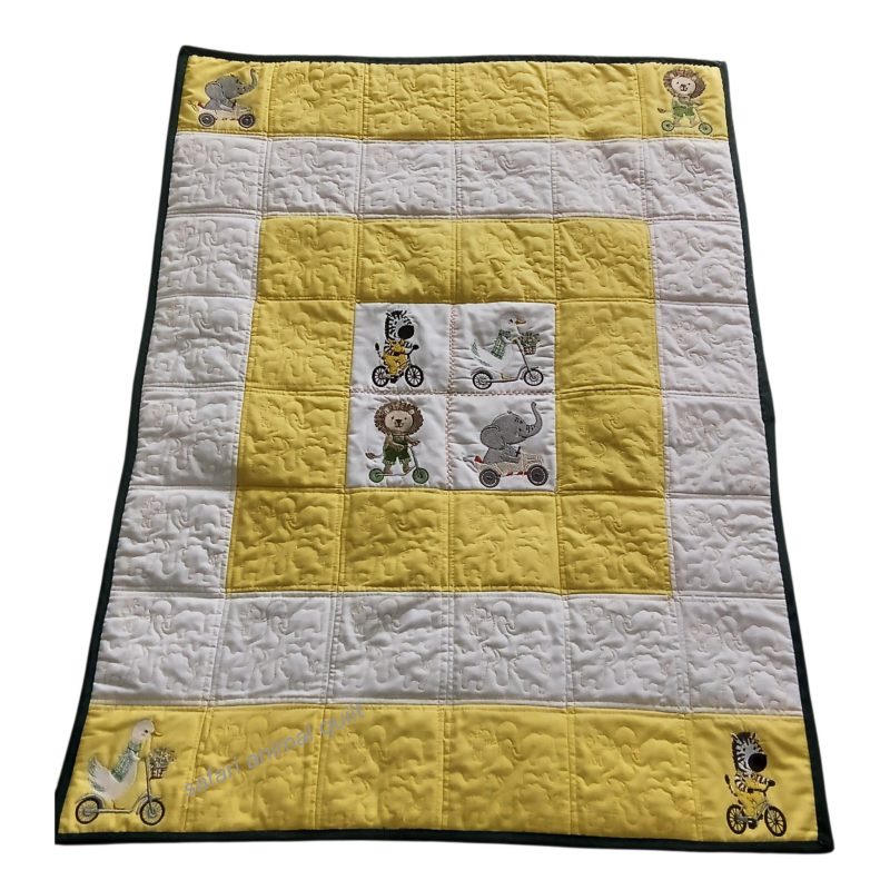 Safari animal baby quilt