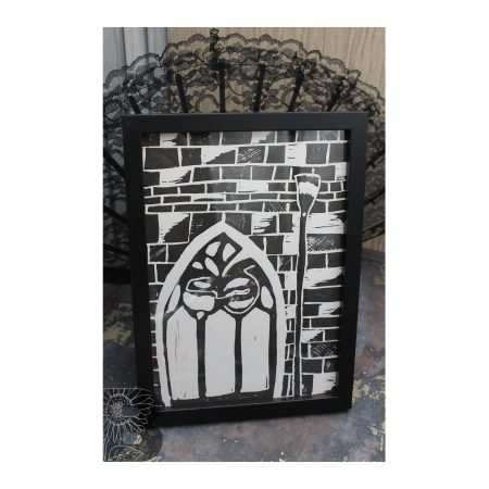 Church Window Architectural Lino Print