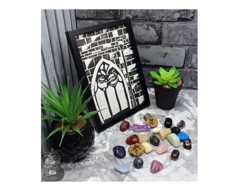 Church Window Architectural Lino Print