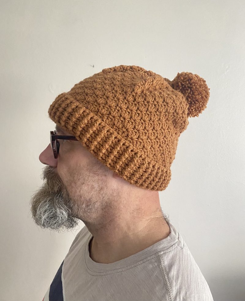 Crochet pom pom hats