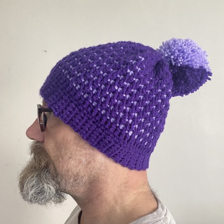 Crochet pom pom hats