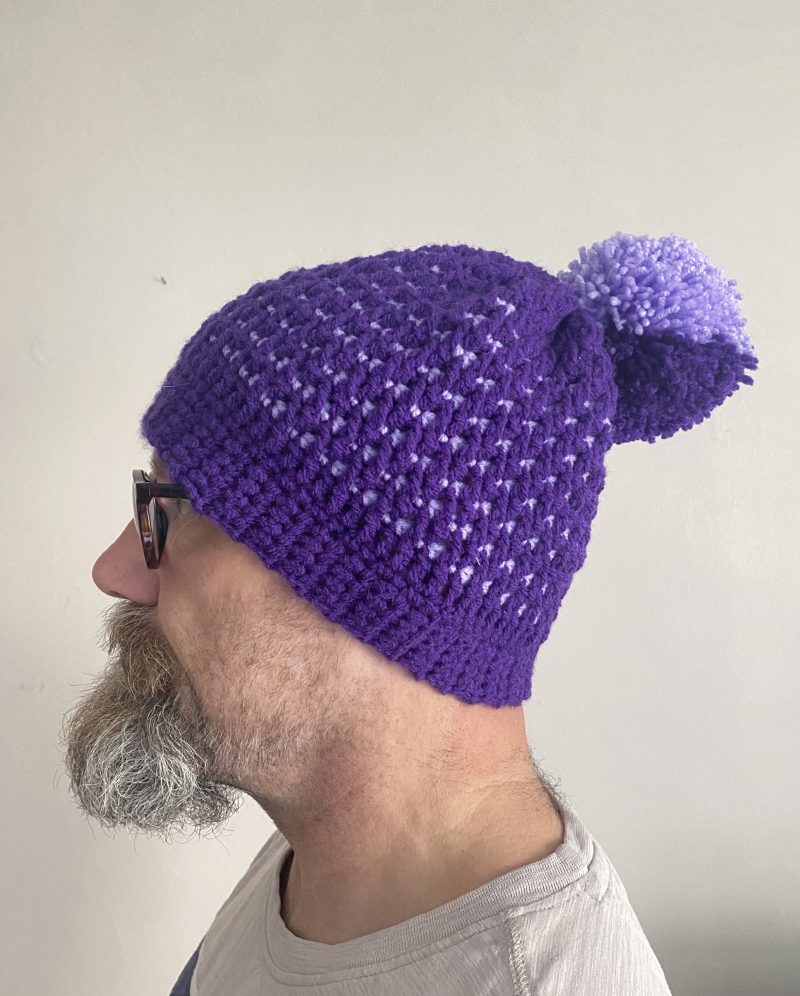 Crochet pom pom hats