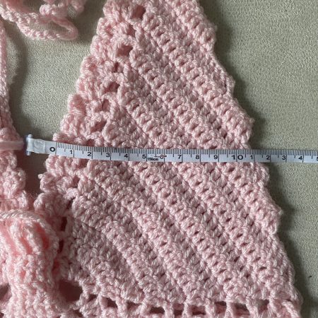 Crochet pink butterfly top