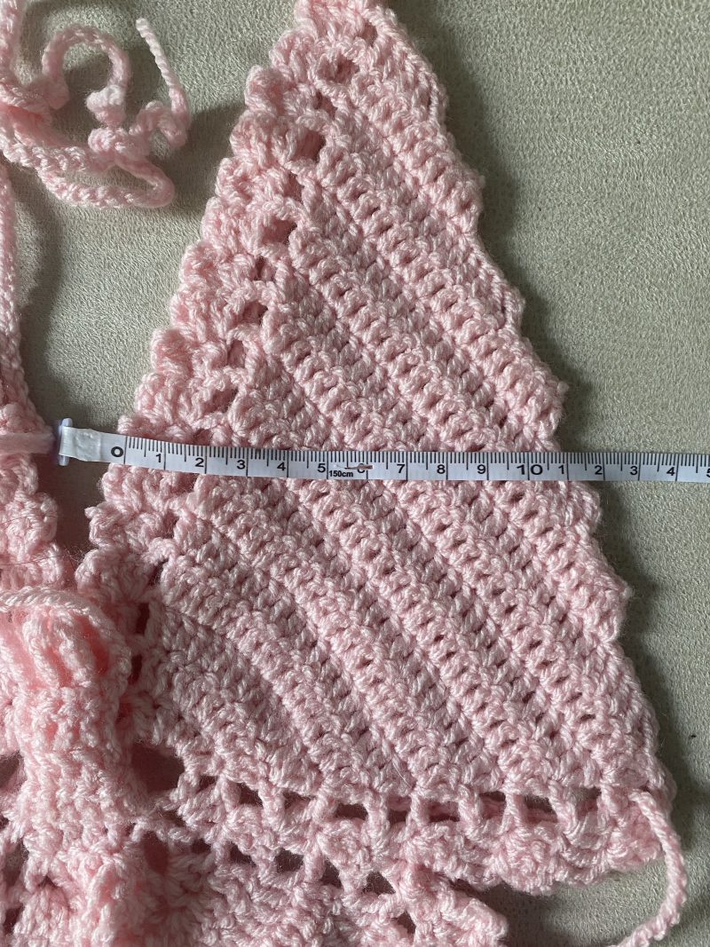 Crochet pink butterfly top