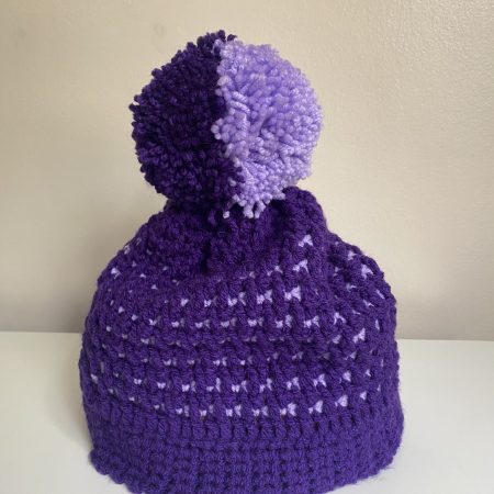Crochet pom pom hats