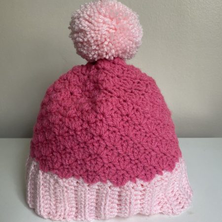Crochet pom pom hats