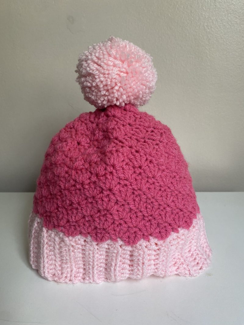 Crochet pom pom hats