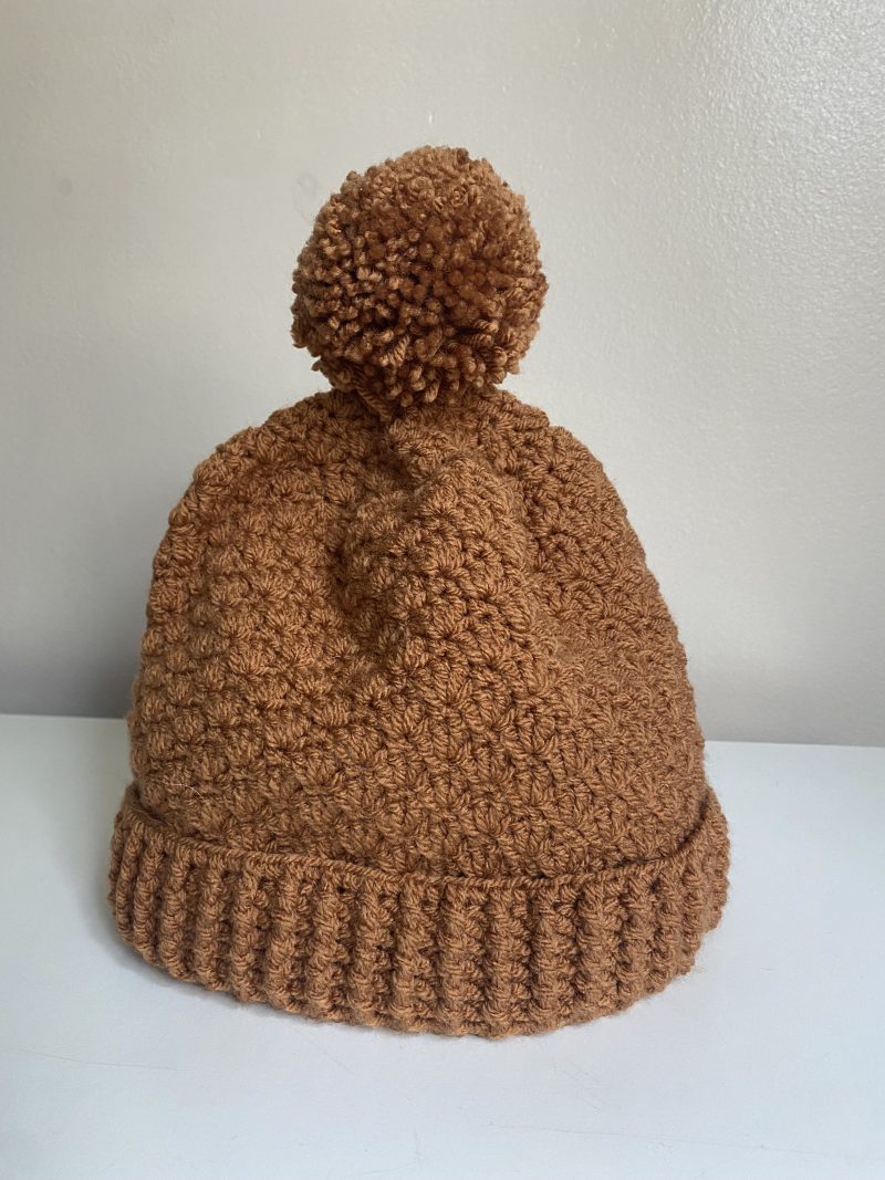 Crochet pom pom hats