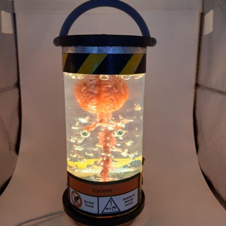 Creepy Curios: Specimen Zero - Deluxe| Brain in a jar | hand-made resin sculpture