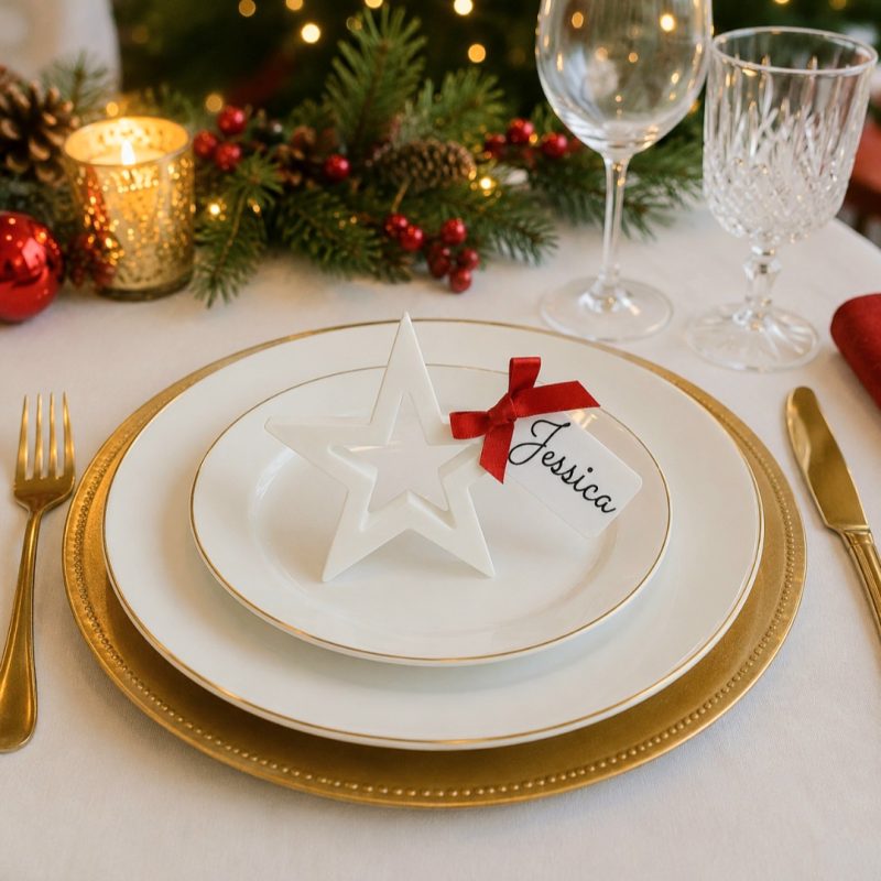 Personalised Christmas Star Place Setting 🌟