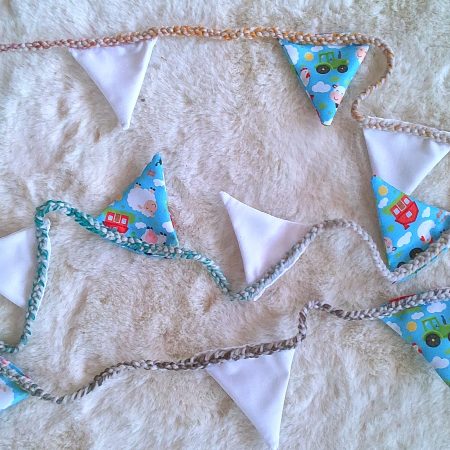 Space or Farm Themed Fabric Bunting 2 metres for Children