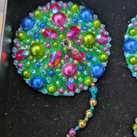 Handmade burlesque nipple tassels pastie green blue purple mix