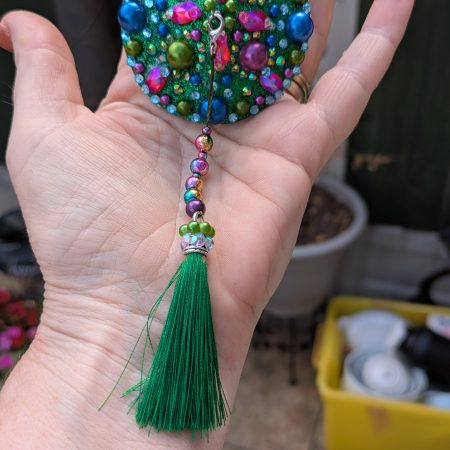 Handmade burlesque nipple tassels pastie green blue purple mix