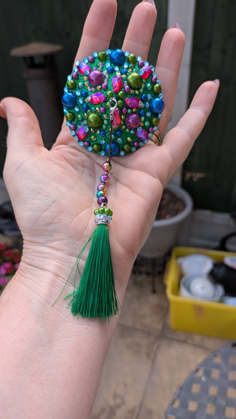 Handmade burlesque nipple tassels pastie green blue purple mix