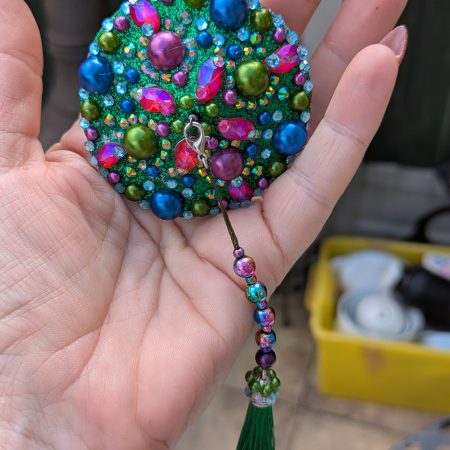 Handmade burlesque nipple tassels pastie green blue purple mix