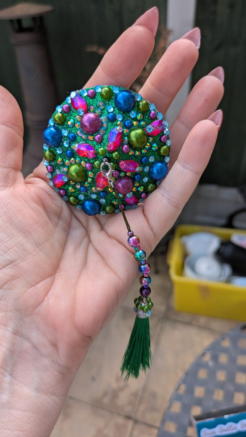 Handmade burlesque nipple tassels pastie green blue purple mix