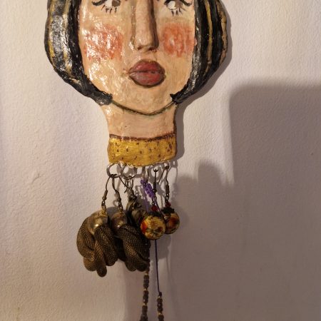 Art deco style beautiful lady jewellery holder