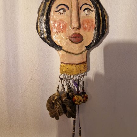 Art deco style beautiful lady jewellery holder