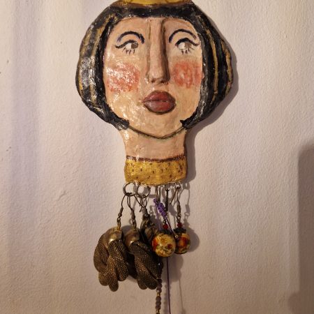 Art deco style ceramic jewellery holder