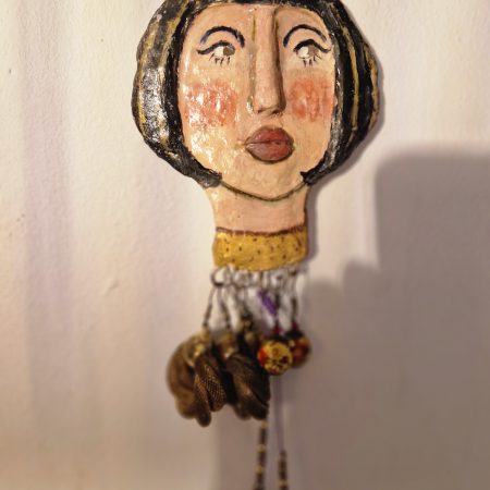 Art deco style beautiful lady jewellery holder