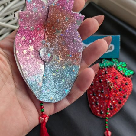 Handmade burlesque pasties nipple tassels fruity strawberry