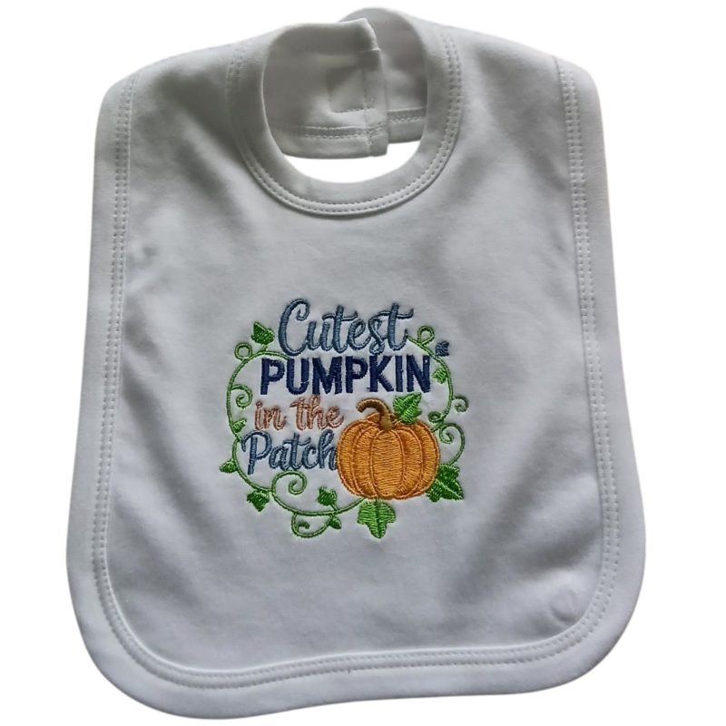 Cutest pumpkin in the patch bib .
