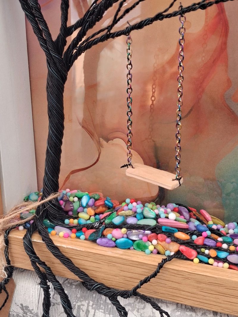 Rainbow Bright 3D picture with real moving swing