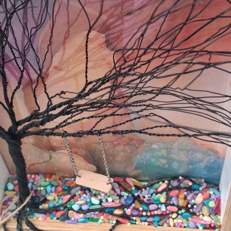 Rainbow Bright 3D picture with real moving swing