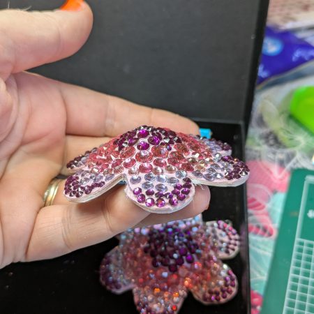 Handmade burlesque pasties flower pinks