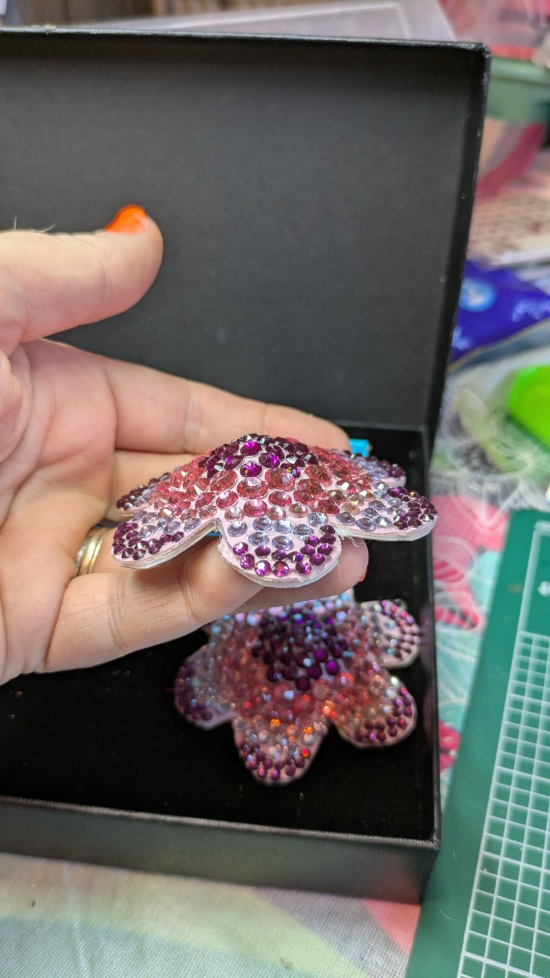 Handmade burlesque pasties flower pinks