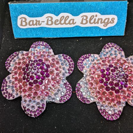 Handmade burlesque pasties flower pinks