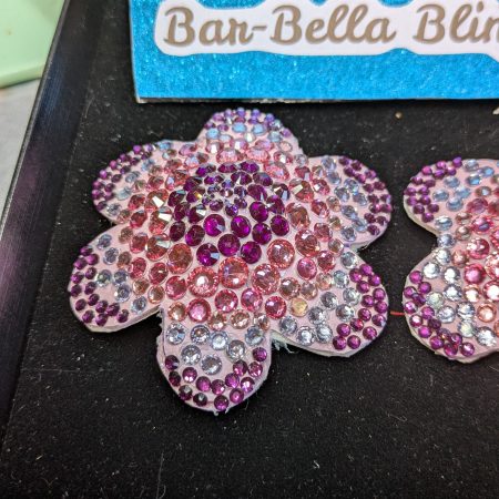 Handmade burlesque pasties flower pinks
