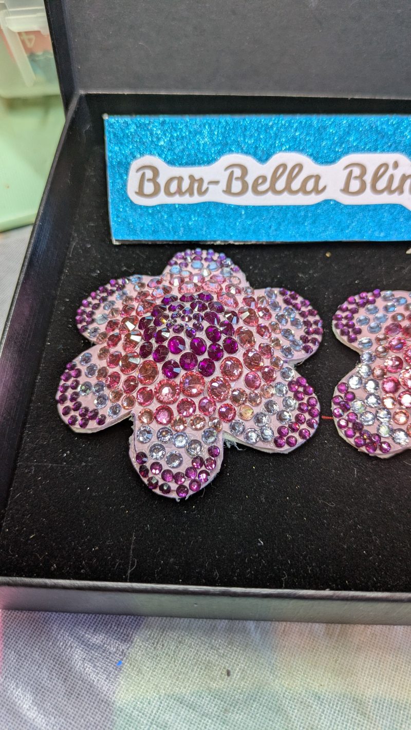 Handmade burlesque pasties flower pinks