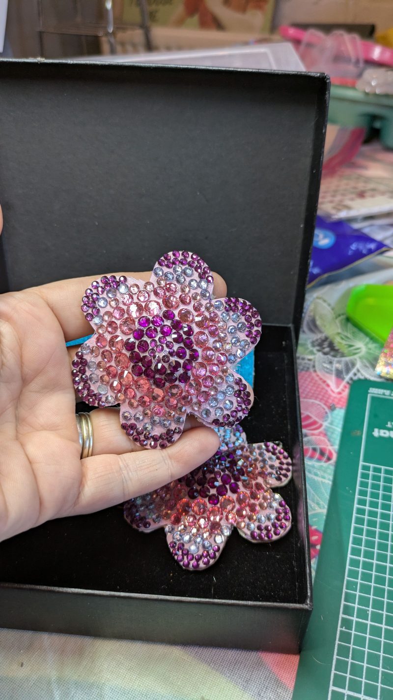Handmade burlesque pasties flower pinks