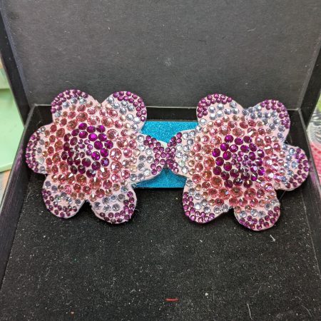 Handmade burlesque pasties flower pinks