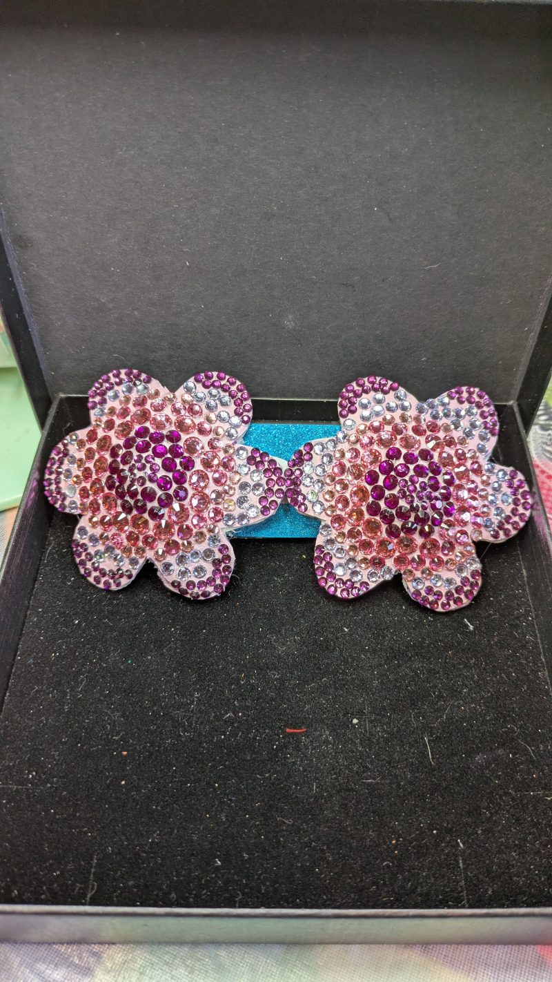 Handmade burlesque pasties flower pinks