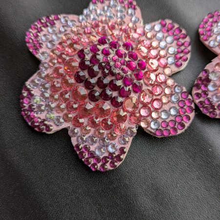 Handmade burlesque pasties flower pinks