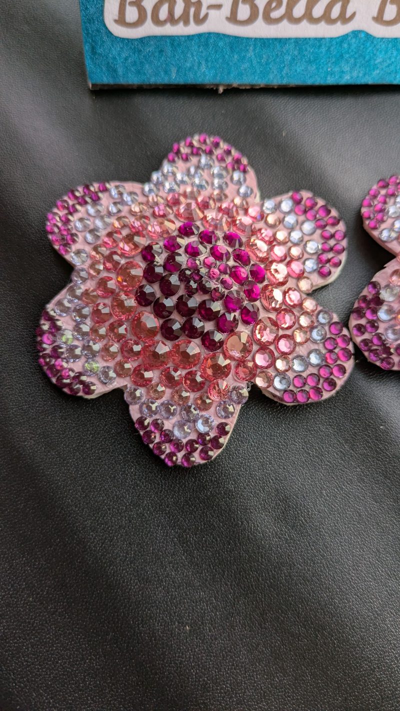 Handmade burlesque pasties flower pinks