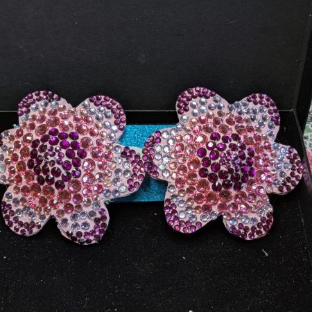 Handmade burlesque pasties flower pinks