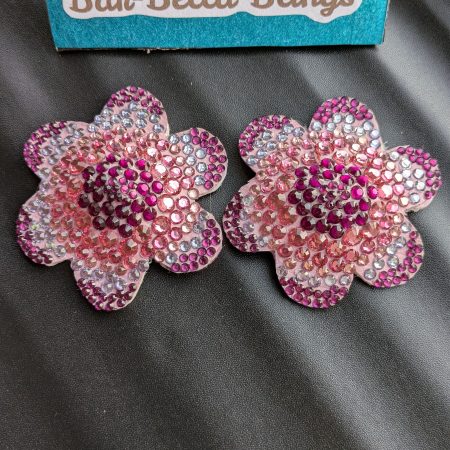 Handmade burlesque pasties flower pinks