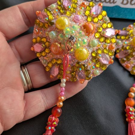 Handmade burlesque nipple tassels pasties tutti frutti colour designer