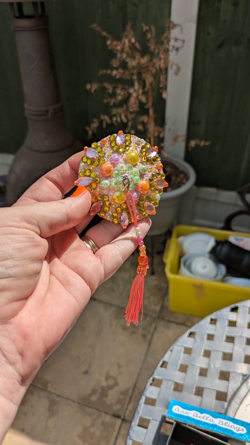 Handmade burlesque nipple tassels pasties tutti frutti colour designer