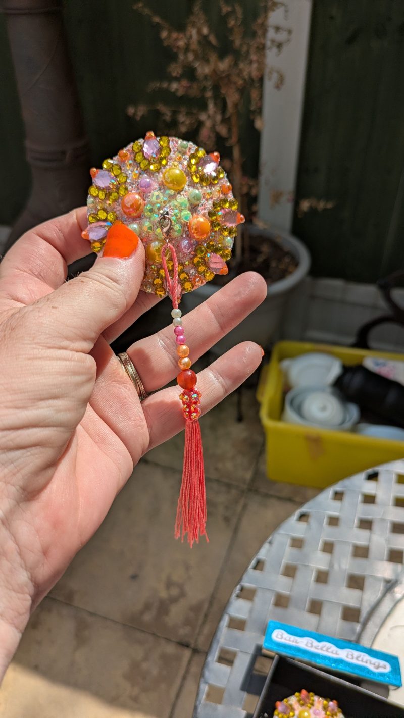 Handmade burlesque nipple tassels pasties tutti frutti colour designer