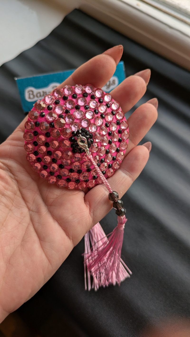 Handmade burlesque nipple tassels and pasties pink circles