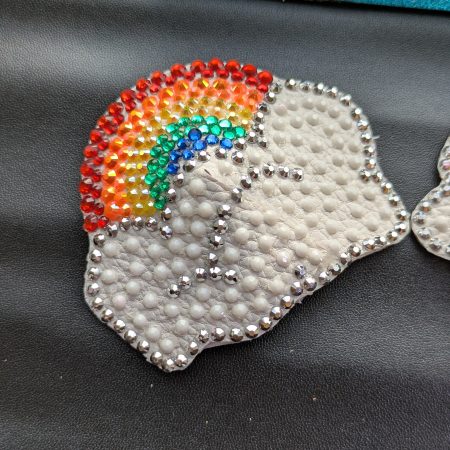 Handmade burlesque nipple tassels and pasties rainbow and cloud