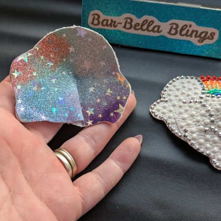 Handmade burlesque nipple tassels and pasties rainbow and cloud