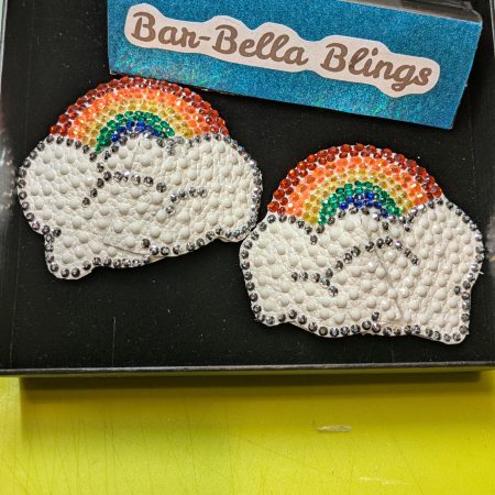 Handmade burlesque nipple tassels and pasties rainbow and cloud